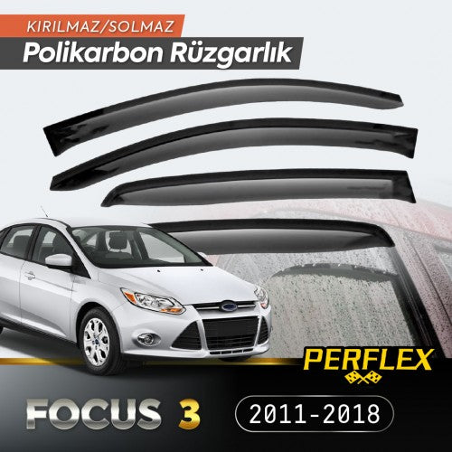 Ford Focus 3 2011-2018  (6 Parça) Cam Rüzgarlığı V2 Mugen