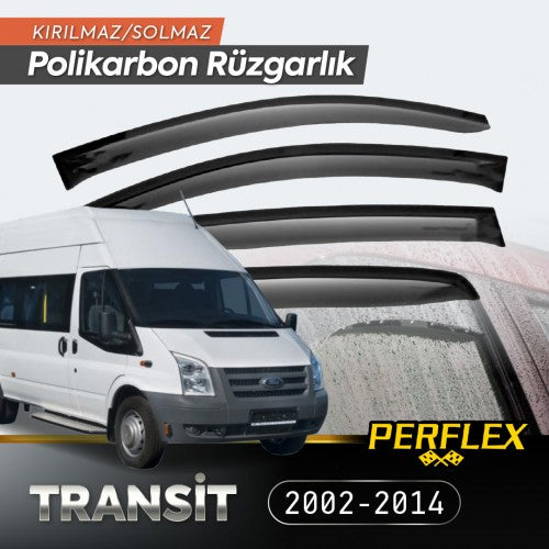 Ford Transit 2002-2014 Cam Rüzgarlığı V2 Düz