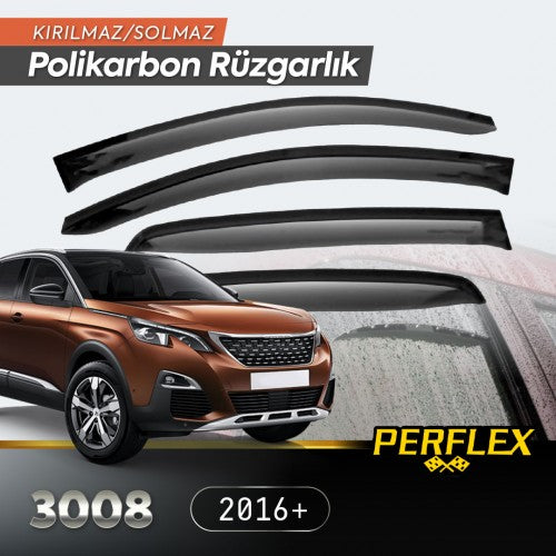 Peugeot 3008 2016+ Cam Rüzgarlığı V2 Düz