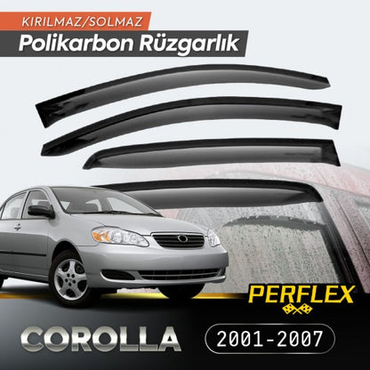 Toyota Corolla 2001-2007 Cam Rüzgarlığı V2 Düz