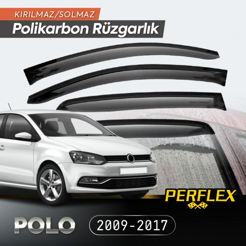 VW Polo 2009-2017 Cam Rüzgarlığı V2 Düz